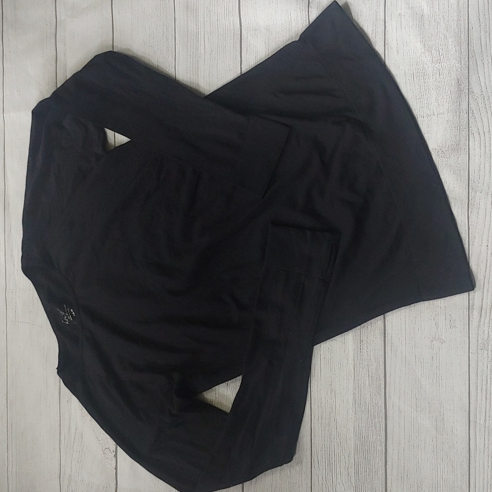 Koi Lite Women's Divine Long-Sleeve Knit Underscrub Tee - 315-002 Black L/XL